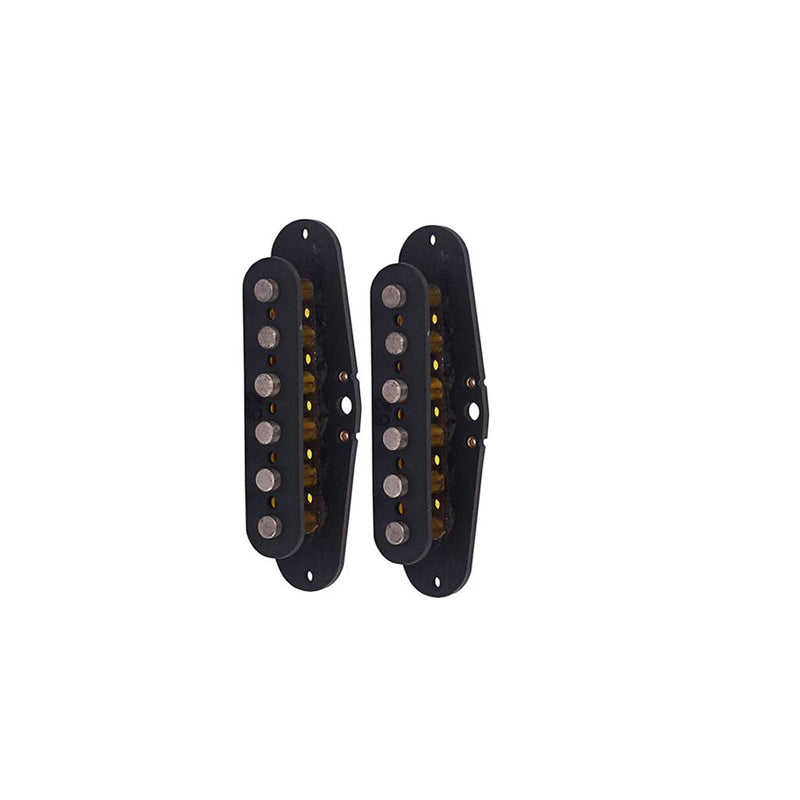 Alnicov 2PCS Single Coil Vintage Guitar Pickups 52MM Alnico 5 Bridge Pickups for ST Guitar(Black)
