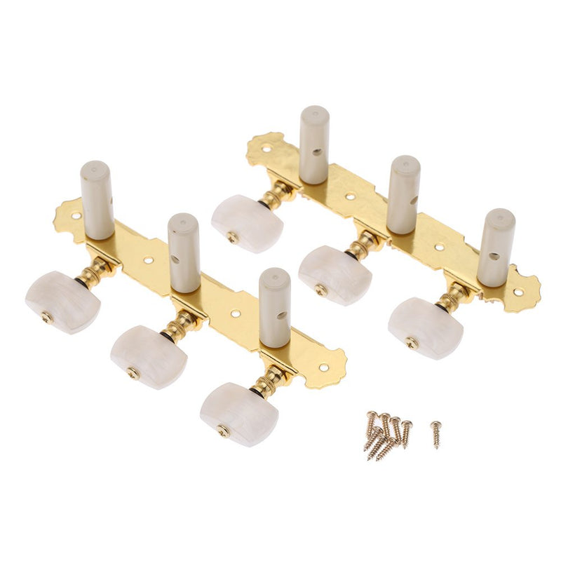 Andoer Alice AOS-020B1P 2pcs(Left + right) Classical Guitar Tuning Key Plated Peg Tuner Machine Head String Tuner