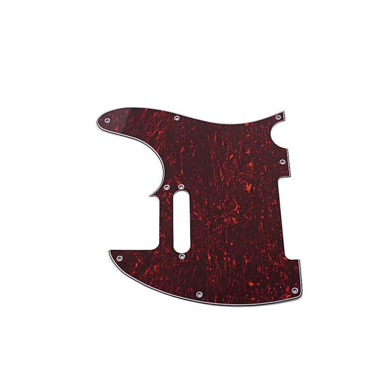 Alnicov 8 Hole Tele Pickguard Fit for USA/MX Standard Telecaster Guitar,3Ply Red tortoise