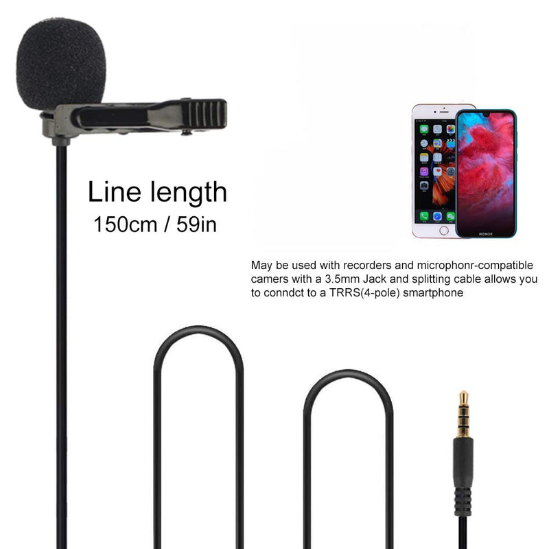 [AUSTRALIA] - Fomito Micmov Professional Lavalier Lapel Microphone Omnidirectional Condenser Recording Mic for iPhone Android Smartphone, YouTube, Video Vlog, Interview, Podcast, Voice Dictation, Music 