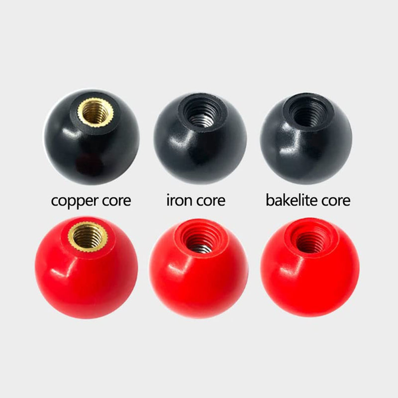 [AUSTRALIA] - Othmro 5Pcs Threaded Ball Knobs, 1.57Inch Dia 0.31Inch Thread M8 Female Thread Black Bakelite Handle Thermoset Ball Knob for Lawn Mowers Exercise Equipment Machinery Valves Spigots (AM8x40) M8*40mm 