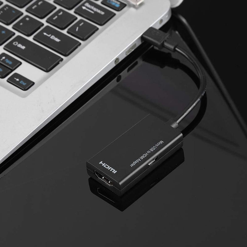 Micro USB to HDMI Adapter Android Phone to HD TV Adapter - Super High Resolution up to 1080P and 8-Channel Stereo Sound - Stable Signal Transmission,W