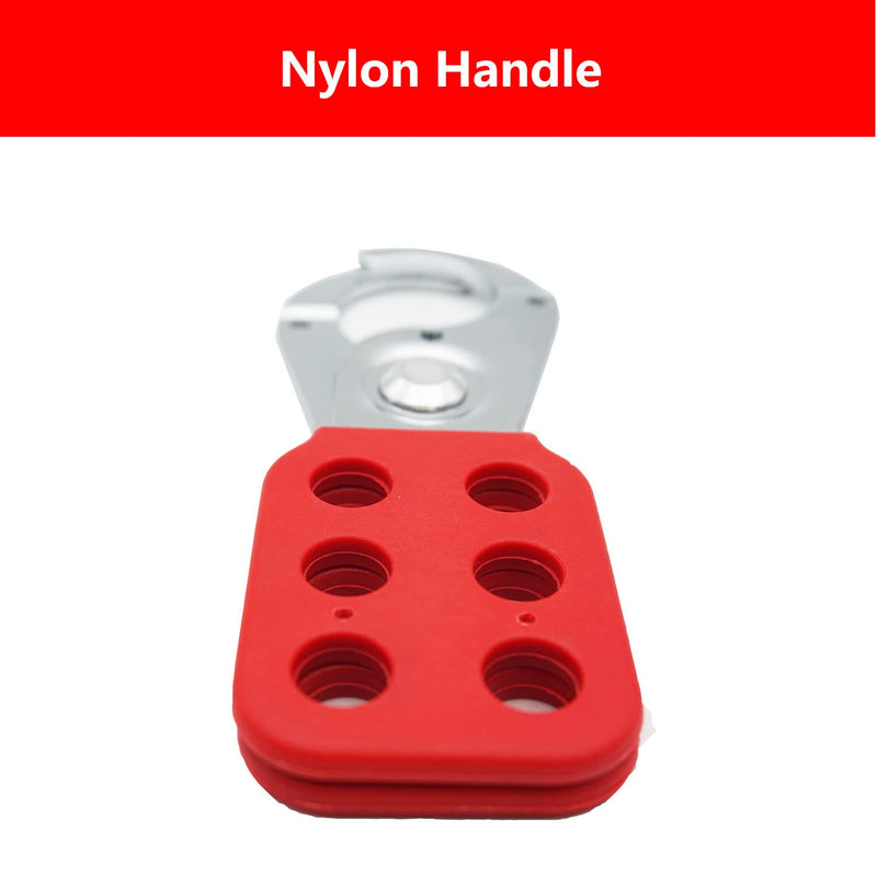 SAWISPHY Lockout Tagout Hasps for Lock Out Devices Loto Safety Supply 4 Pack 1 inch Jaw Diameter Steel Padlock Hasp