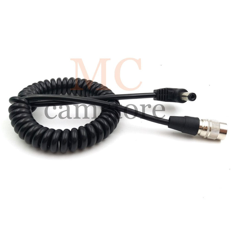 MCCAMSTORE DC2.5 5.5/2.5 to 4pin Male Plug Power Coiled Cable for Sound Devices Zaxcom F8/664/688