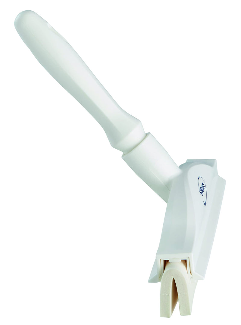 Vikan 77515 Foam Rubber Polypropylene Frame Bench Fixed Head Squeegee, 10", White 7751