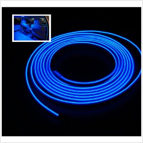 [AUSTRALIA] - Coolso 3M 12V Blue LED Light Glow EL Wire String Strip Rope Tube Car Interior Dec 