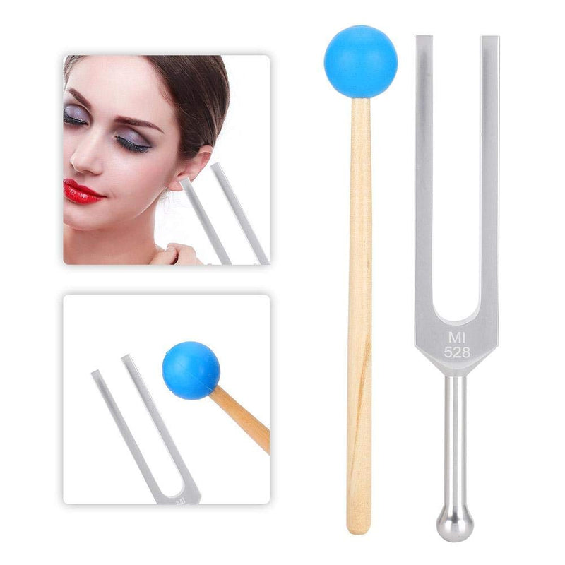 Tuning Fork, 528Hz Aluminum Alloy Wood Hearing Frequency Tuning Beautymisc Tool Set For Nursing, Medical And For Tuners Music Students Asmr Tool