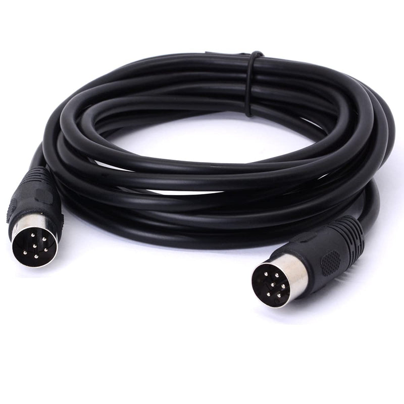 [AUSTRALIA] - MIDI DIN 6 Pin Cable Male to Male DIN Plug Instrument Converter Adapter Midi 6pin Audio Cord for Microphone Guitar (3 Meter/9.8Feet) 3 Meter/9.8Feet 
