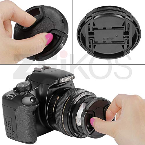 Zeikos ZE-LC58 58mm Plastic Snap On Lens Cap Black