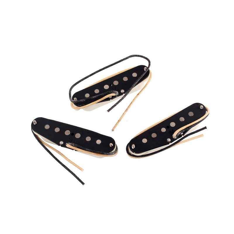 Alnicov Single Coil Pickups SSS Alnico 5 Neck/Middle/Bridge Pickups for ST Electric Guitar 3PCS/Set Cream White