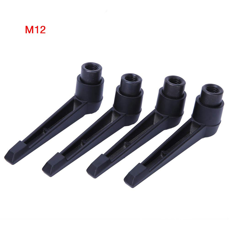 Clamping Lever Handle, 4PCS Metal Machine Knobs Adjustable Fixing Handle M12 Female Thread(95mm), with Corrosion Resistant and Wear Resisting, for Machine Tool(M12 95) M12 95