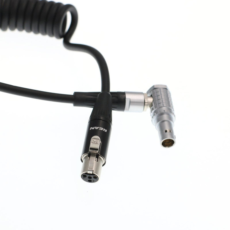 Eonvic Tvlogic Power Cable for Arri RED Epic HD-SDI 4pin Mini XLR to 0B 2 pin Connector (Right Angle) Right Angle