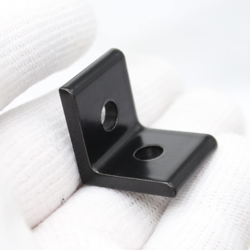 10pcs 1" x 1" Aluminum Extrusion Profiles 1010 Series L-Shape Corner Connector 1010 Bracket with T Nuts and Bolts for 10x10 Aluminum Profile 1 Inch x 1 Inch Extrusion Profiles Rail