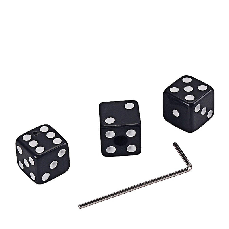 Alnicov Black Plastic Dice Guitar Tone Volume Control Knobs with Wrench for Electric Guitar Pack of 3