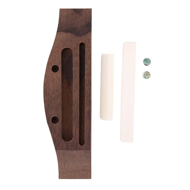 Drfeify Wood Ukulele Bridge, 4 String Banjo Ukulele Guitar Bridge String Instruments Parts