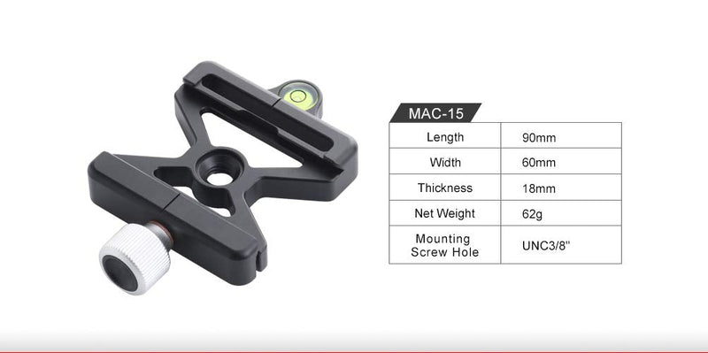 Sunwayfoto MAC-15T RC2 / Arca Compatible Clamp + Boss Adapter / Convertor Set