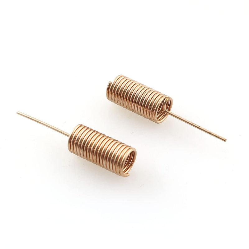 PZRT 4pcs Coil Spring Antenna Data Transmission Helical Antenna, Bronze 433MHz