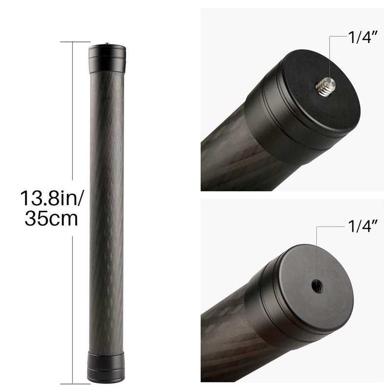 Zhiyun Extension Pole Professional Stabilizer Extension Pole Stick Rod Monopod Carbon Fiber with 1/4 Inch Screw 35cm Long Compatible with DJI Ronin-S Zhiyun Crane 2/3 Feiyu AK4000/ AK2000 Moza Air 2