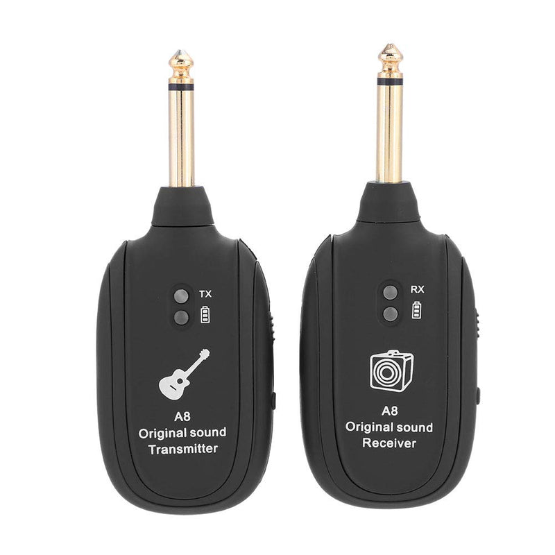 Portable Wireless Guitar System Rechargeable Guitar Transmitter Receiver Set for Electric Guitar