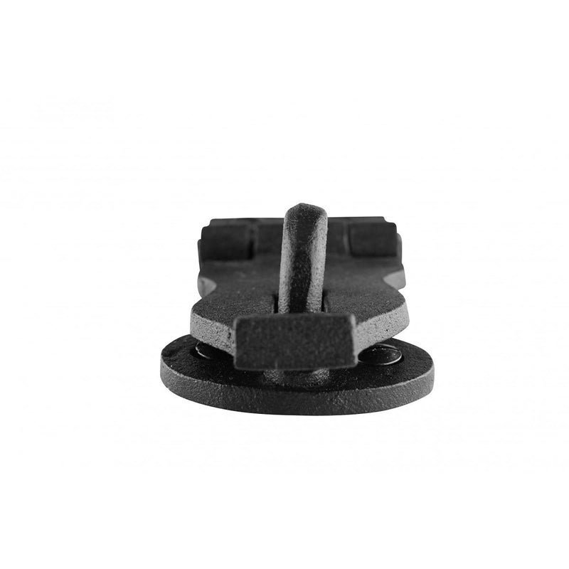 Decorative Black Wrought Iron Hasp Lock 4" X 1.75" Heavy Duty Rust Resistant Hasp Latches Safety Padlock Clasps for Cabinets, Chests Or Doors with Screws | Renovators Supply Manufacturing Pack of 2