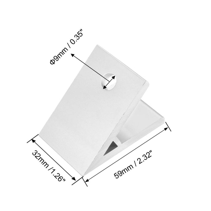 uxcell 4040 Aluminum Corner Brackets Profile Corner Joint Connectors Corner Braces (45 Degree Angle)