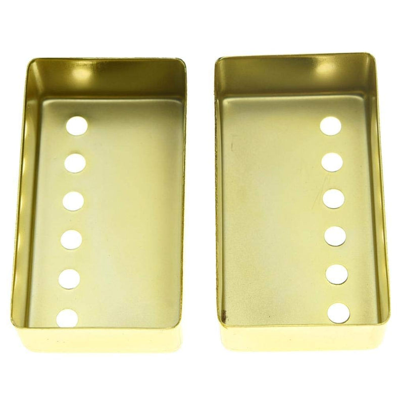 KAISH Set of 2 Humbucker Guitar Pickup Cover Brass Humbucker Pickup Covers 50mm/52mm Pole Spacing Fits most Epiphone Les Paul Gold 50/52mm