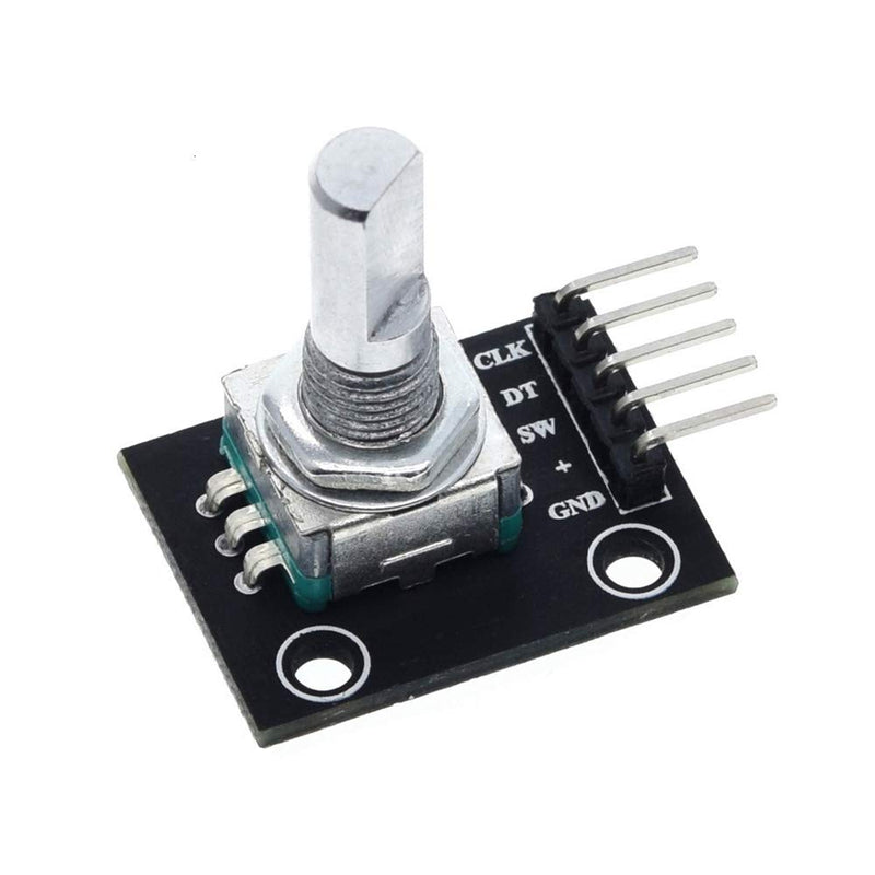DAOKI 10PCS Rotary Encoder Module KY-040 Brick Sensor Switch Button Development Board with 10PCS 15×16.5mm Knob Cap, Dupont Cable for Arduino AVR PIC