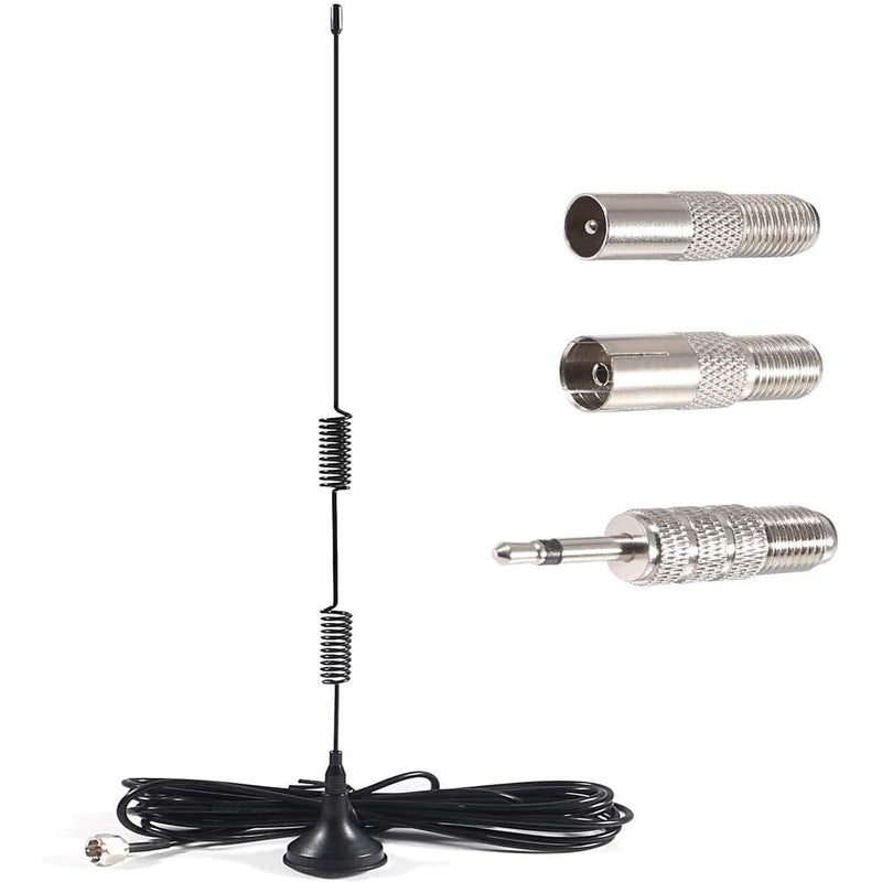 AOICRIE 2pcs FM Antenna Magnetic Base FM Radio Antenna for Pioneer Onkyo Yamaha Marantz Sherwood Indoor Digital HD Radio FM Radio Bluetooth Home Stereo Receiver