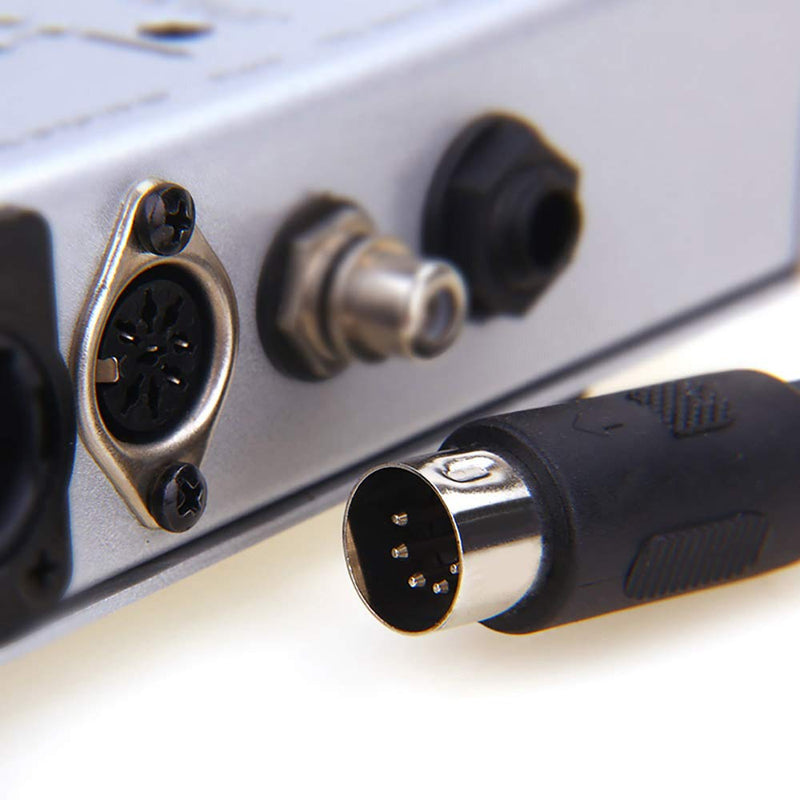 [AUSTRALIA] - NANYI 1/4" ( 6.35mm ) Female TRS to DIN 5 PIN MIDI Cable Adapter for Speaker, Amplifier Mixer to MIDI Keyboard Synthesizer and Guitar Connection 1FT / 30 CM 