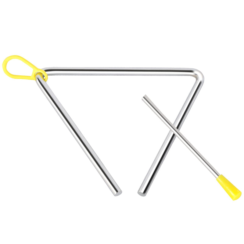 EASTROCK Triangle Instrument 3 Packs 4 5 6 Inch Percussion Instrument Set Hand Percussion Triangles with Striker 456