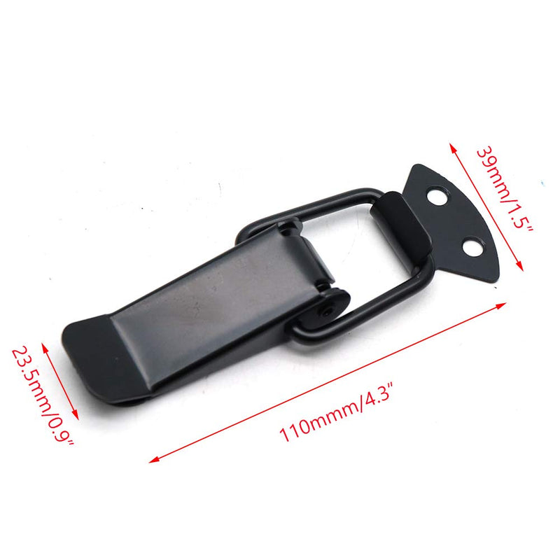 Rannb Large Toggle Latch Hardware Spring Loaded Stainless Steel Latch Hasp - Pack of 4 Large Size No Padlock Hole