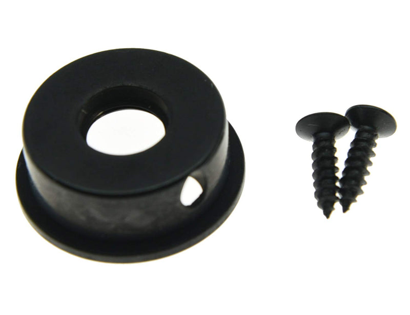 KAISH Black Metric Threading Electric Guitar Jack 6.35mm Electrosocket Jack Plate for Tele/Telecaster Guitar(Import Style)