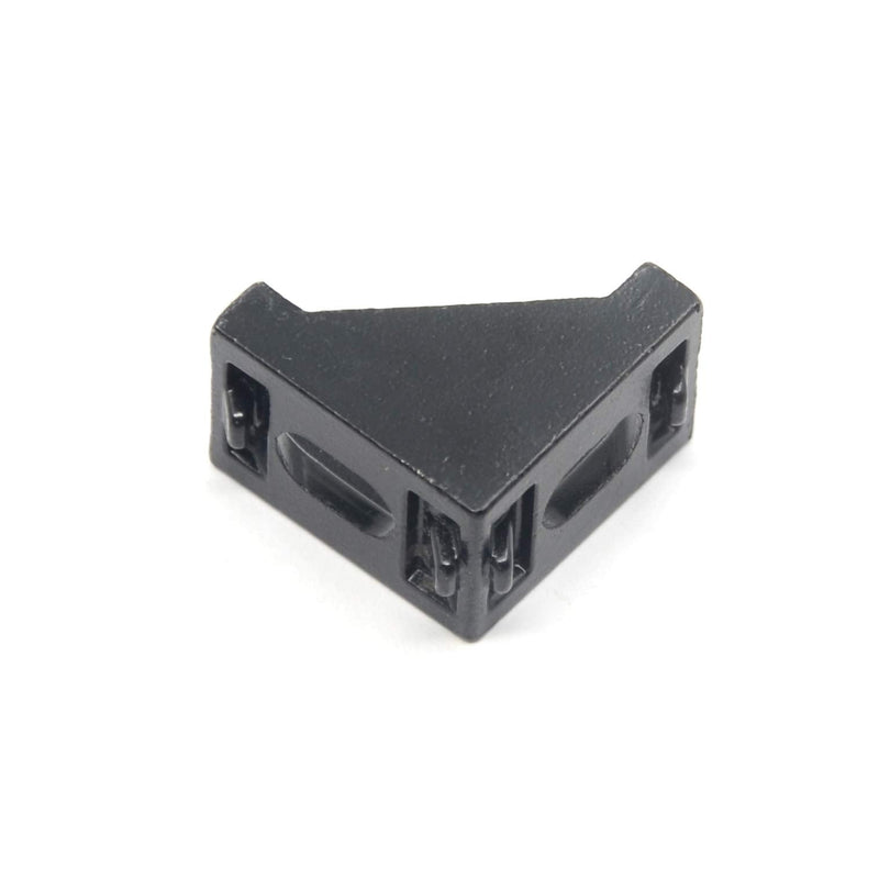 Zeberoxyz 20PCS 2028 Corner Bracket Black Right Angle 20Series 2 Hole Aluminum Brackets for Slot 6mm Aluminum Extrusion Profile Accessories (20pcs Black) 20pcs Black