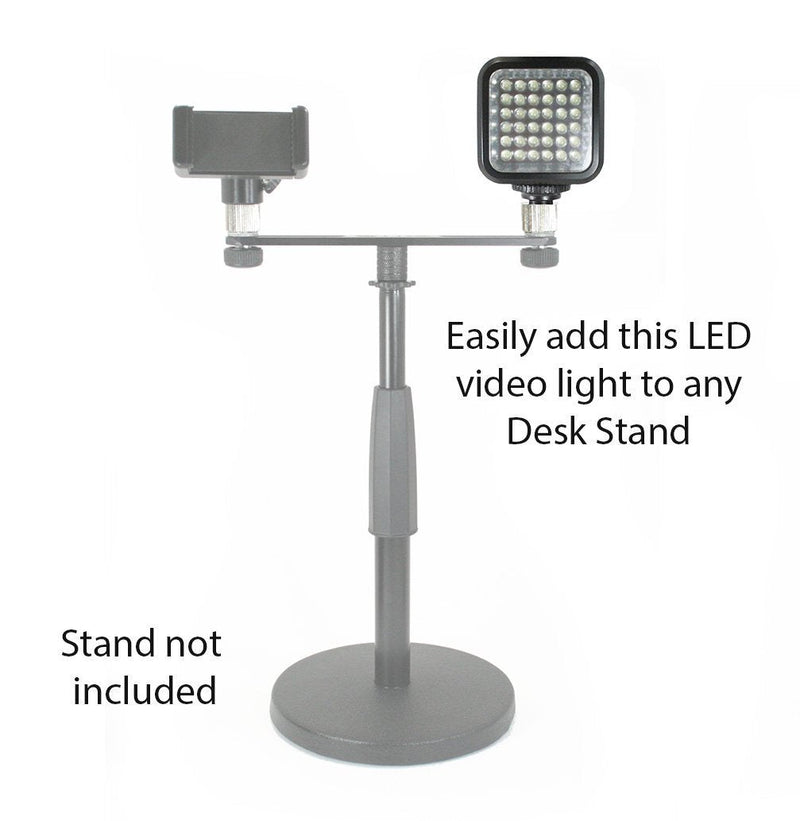 Livestream Gear - LED Video Light Attachment for Tripod or Dual Device Mount Setup for Live Streaming, Video Recording, Etc. (LED Light) LED Light