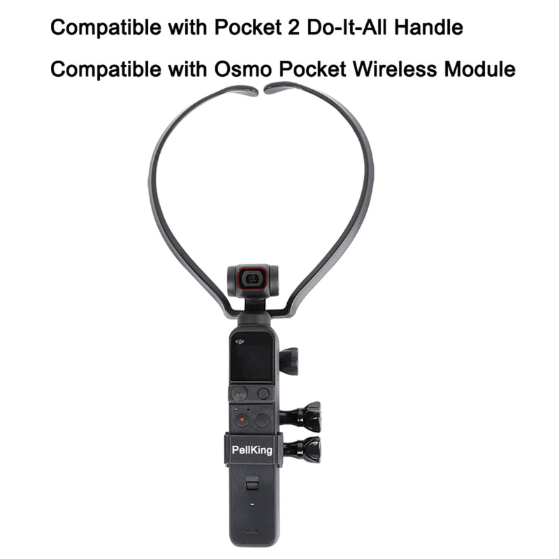 Neck Mount Holder Compatible with DJI Pocket 2 and DJI Osmo Pocket 1, with Frame Extension Arm POV Chest Holder Acceeories for First-View Shooting