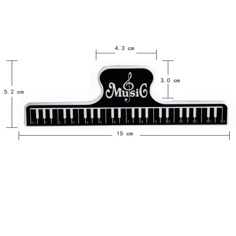 WOGOD Music Book Clip Music Page Holder - Book Page Holde L Size (Black) Black