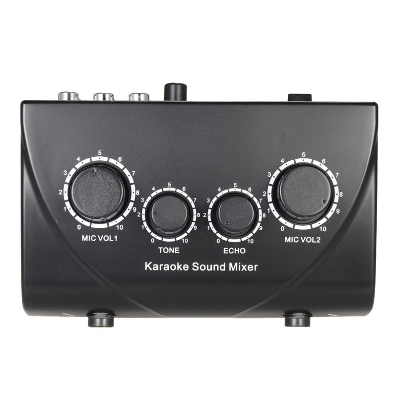 Btuty Karaoke Sound Mixer Dual Mic Inputs With Cable N-1 Black Color