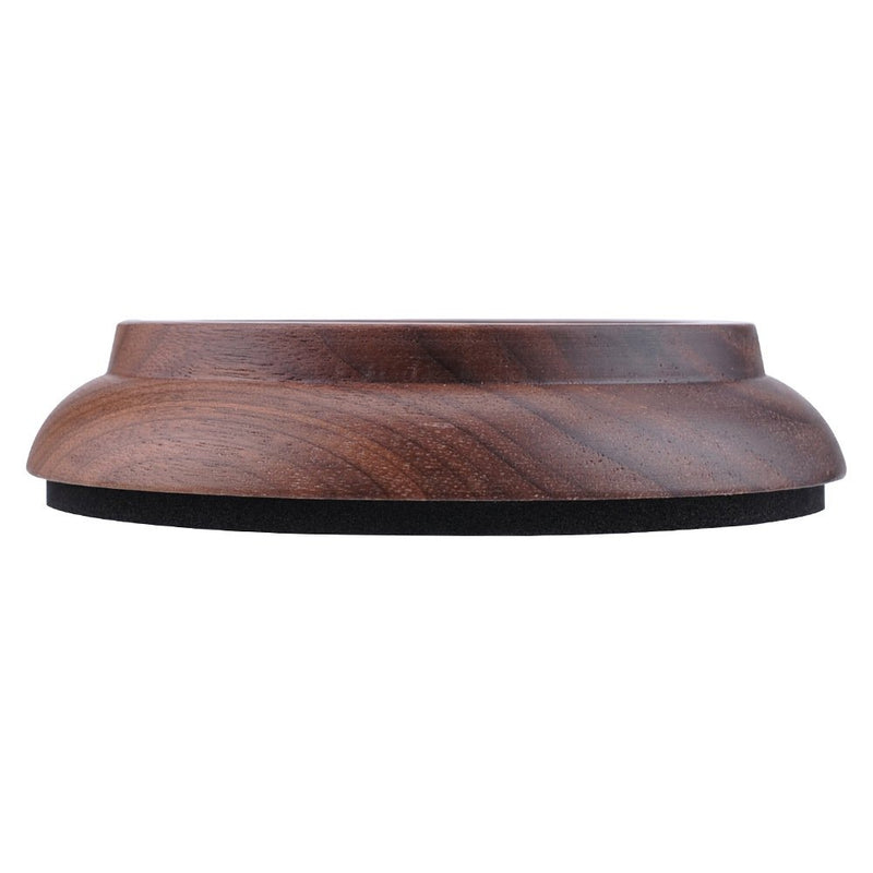 NUZAMAS Set of 4 Upright Piano Caster Cups Walnut Wood Feet Pad Timber Floor Carpet Protector Slip Resistant Deep Brown