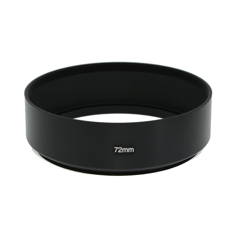 SIOTI Camera Standard Focus Metal Lens Hood with Cleaning Cloth and Lens Cap Compatible with Leica/Fuji/Nikon/Canon/Samsung Standard Thread Lens 72mm