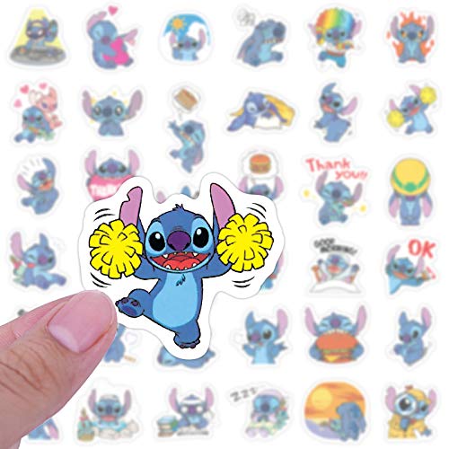 50pcs Cartoon Lilo & Stitch Laptop Vinyl Stickers car sticker For Snowboard Motorcycle Bicycle Phone Computer DIY Keyboard Car Window Bumper Wall Luggage Decal Graffiti Patches (Cartoon Lilo & Stitch)