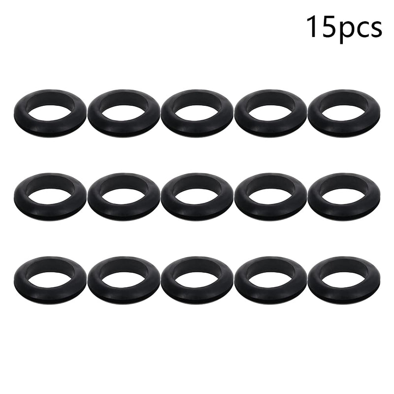 Heyiarbeit Rubber Grommet 15Pcs 35mm Inner Dia Oil Resistant Armature Rubber Grommets for Wiring Cable Black 35mm 15pcs