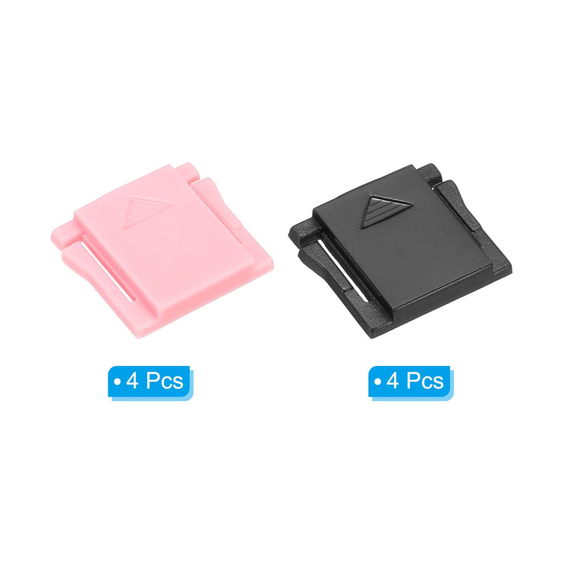[AUSTRALIA] - PATIKIL Universal Camera Hot Shoe Cover Cap, 8 Pack Hot Shoe Cap Hot Shoe Protector Plastic Suitable for DSLR/SLR Camera, Pink Black 