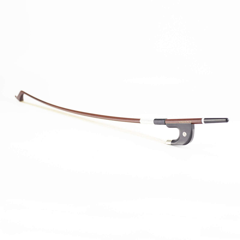 Upright Double Bass Bow Half 1/2 Size German Model Natural Horsehair VINGOBOW 300BG 72 cm Brazilwood Stick Ebony Frog Warm Tone Natural Horse Hair Straight Stick Smooth Tuner Easy Rosin