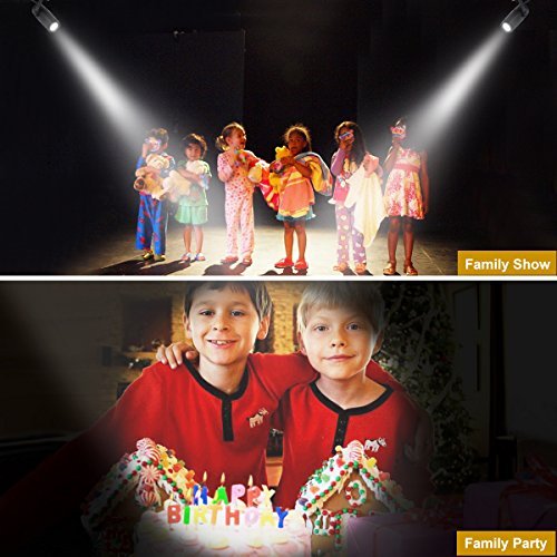 [AUSTRALIA] - LED Beam Pinspot Light KINGSO 3W Mini Stage Lights Spotlight Track Lighting for Children's Theater Family Party Club Cinema Karaoke Wedding or Outdoor Show - Pure White 