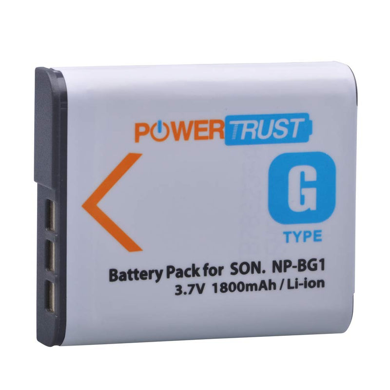 Powertrust 2 Pack NP-BG1 NP-FG1 BG1 Camera Battery and LCD USB Charger For Sony DSC W130 W210 W220 W300 H10 H50 H70 W290 HX7 HX10 HX30 WX10 H55 HX9 T20