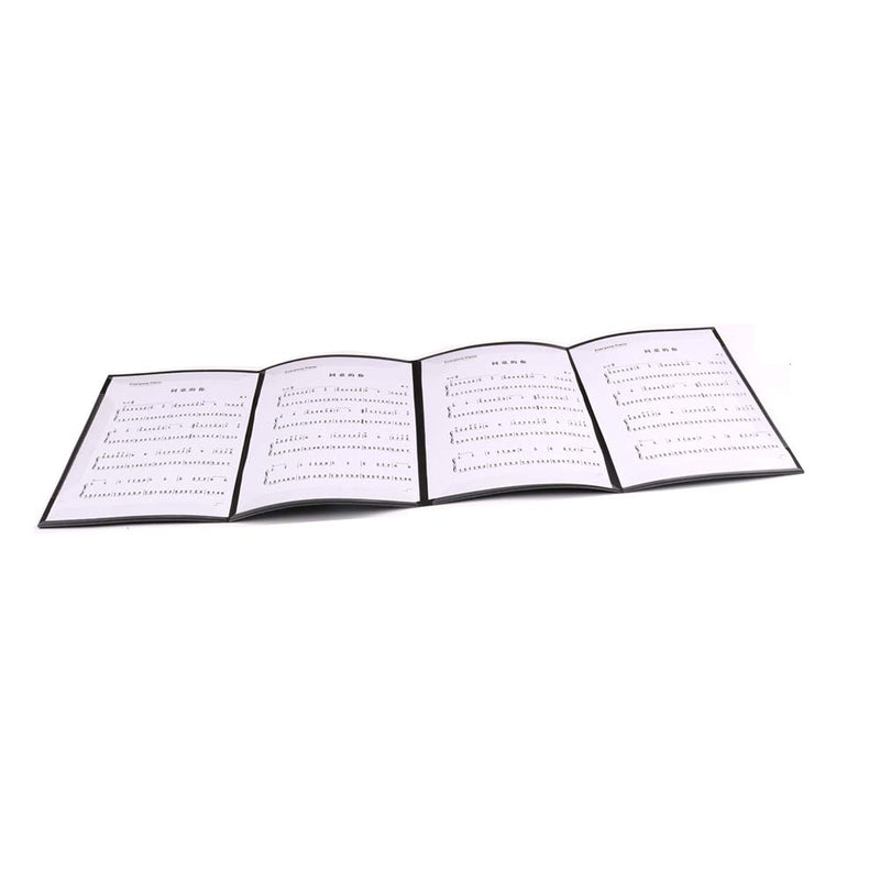 Piano Music Score Folder, A4 Music Sheet Folder, 6 Pages Expanded File Folder, PVC Music Paper Display, Folding Document Paper Folder Music Display, 2pcs