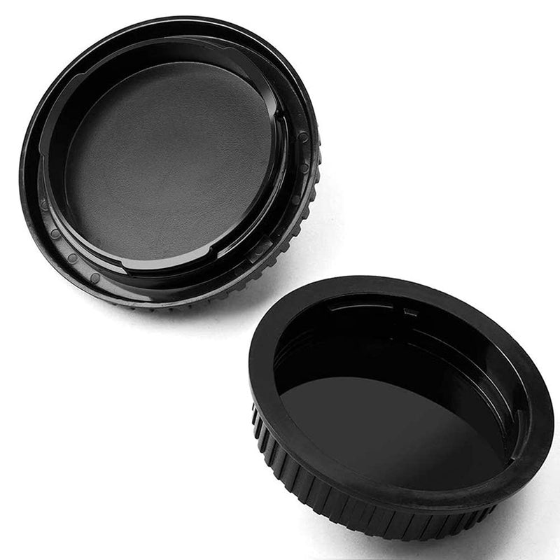[AUSTRALIA] - Rear Lens Cap and Front Body Cap for Canon EOS 850D 250D 90D, Rebel SL3 T8 T8i T7, 200d ii, and More Canon DSLR and Hot Shoe Cover with Bubble Spirit Level Fire Rock (2 Sets) for Canon EF/EF-S lens 