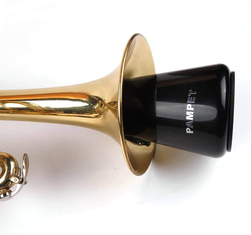 Pampet Lightweight Practice Trumpet Mute Silencer，Trumpet Straight Mute (Black)