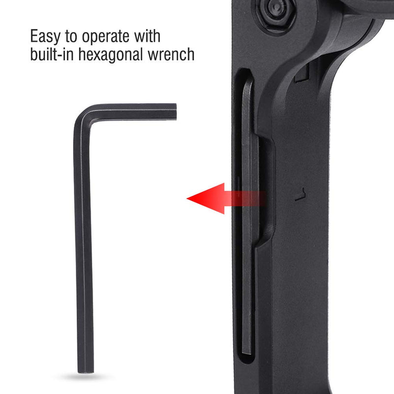 [AUSTRALIA] - U-Grip Handle Stabilizer,Portable Foldable Video Filming Camera Handheld Stabilizing Grip Rig with Built-in Hexagon Wrench,1/4 Inch Thread Groove,for DSLR/Digital Video Cameras 