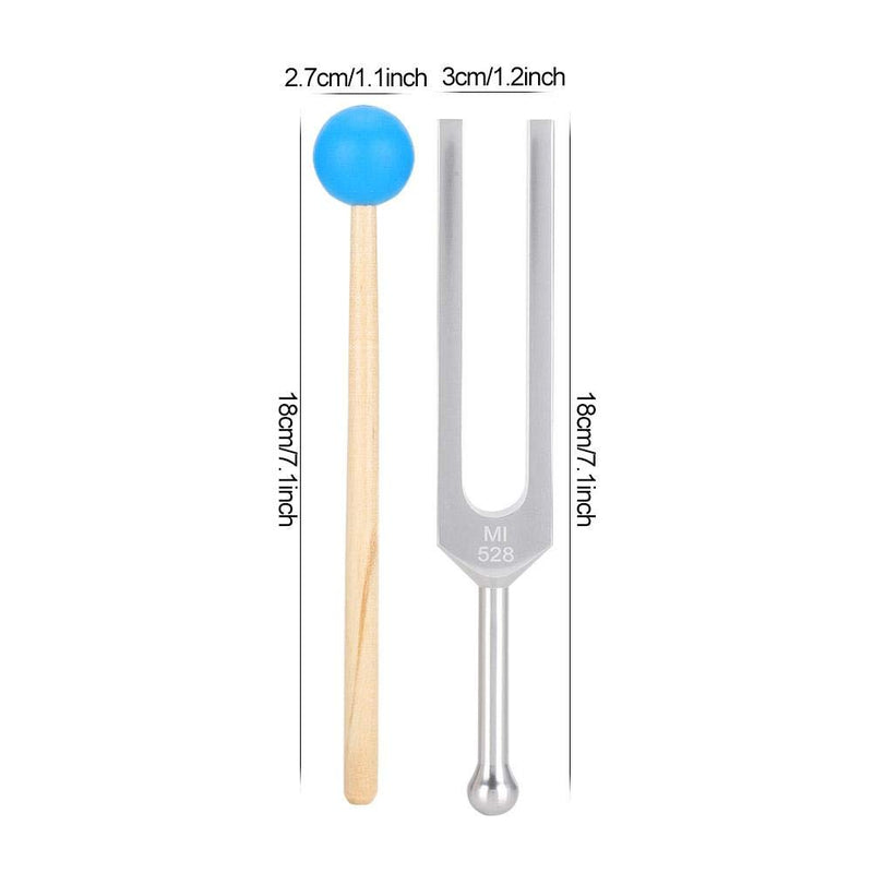 Tuning Fork, 528Hz Aluminum Alloy Wood Hearing Frequency Tuning Beautymisc Tool Set For Nursing, Medical And For Tuners Music Students Asmr Tool